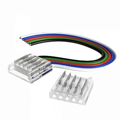 Коннекторы прокалывающие 5pin с проводом для гибкого соединения или подключения ленты RGBW 12мм 2шт фото alux.kz