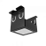 Комплект светильников Geniled Griliato Tetris x2 для ячейки 50x50 14Вт 4000К Микропризма Черный фото alux.kz