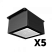 Комплект светильников Geniled Griliato Tetris Basic x5 для ячейки 75x75 25Вт 3000К Микропризма Черный фото alux.kz